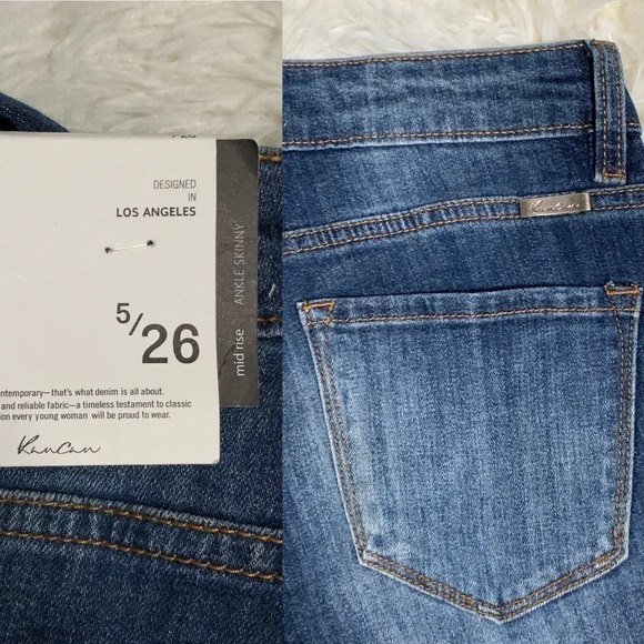 KANCAN jeans Mid Rise Ankel Destoyed Skinny Jeans, 5/26. New with tag - Picture 9 of 16